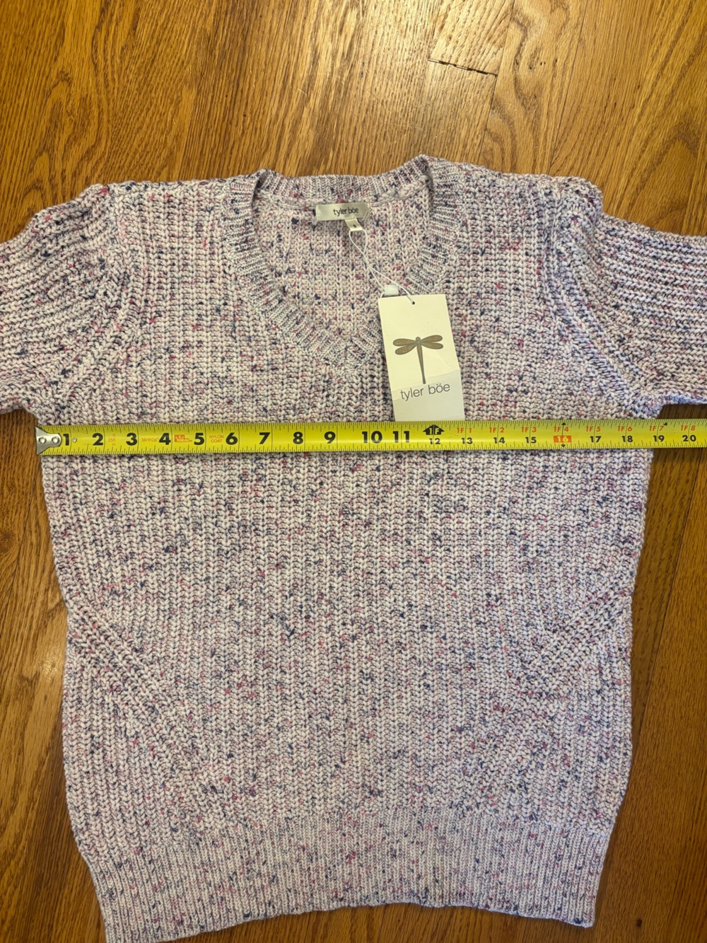 Tyler Böe NWT Fisherman Sweater Chunky Knit Pullover White Multi Speckled | S - Picture 10 of 10